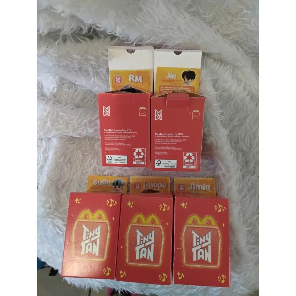 McDonalds Happy Meal TinyTAN BTS Figure Worldwide Cutie 2024 Collect bundle of 5